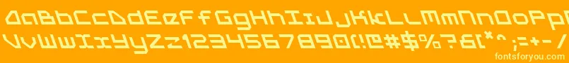 5thagentl Font – Yellow Fonts on Orange Background