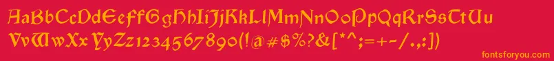 Goldenswing Font – Orange Fonts on Red Background