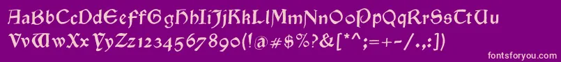 Goldenswing Font – Pink Fonts on Purple Background