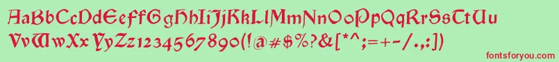 Goldenswing Font – Red Fonts on Green Background