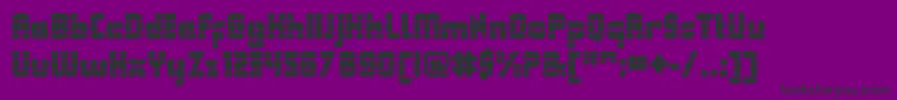 QueuebrickOpenultra Font – Black Fonts on Purple Background