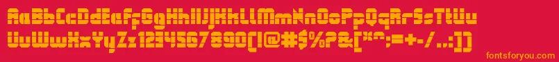 QueuebrickOpenultra Font – Orange Fonts on Red Background