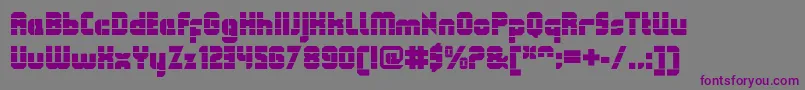 QueuebrickOpenultra Font – Purple Fonts on Gray Background