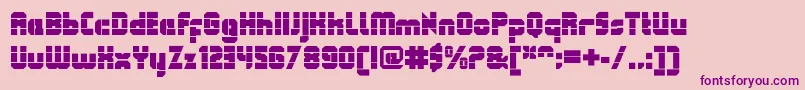 QueuebrickOpenultra Font – Purple Fonts on Pink Background