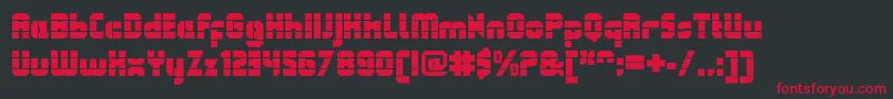 QueuebrickOpenultra Font – Red Fonts on Black Background