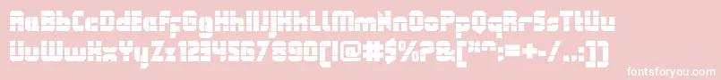 QueuebrickOpenultra Font – White Fonts on Pink Background