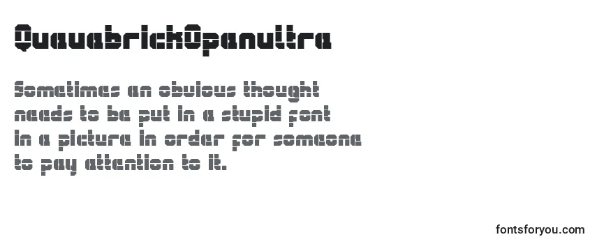 QueuebrickOpenultra Font