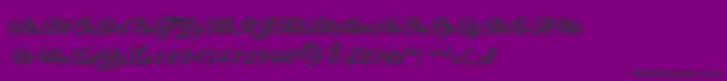 BallantinesshadowMediumRegular Font – Black Fonts on Purple Background