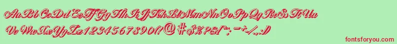 BallantinesshadowMediumRegular Font – Red Fonts on Green Background