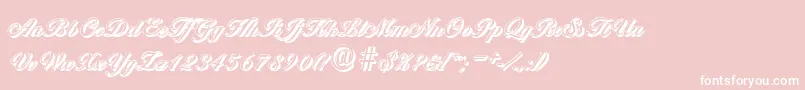 BallantinesshadowMediumRegular-Schriftart – Weiße Schriften auf rosa Hintergrund