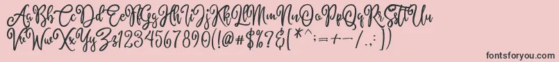 AlyssumDemo Font – Black Fonts on Pink Background