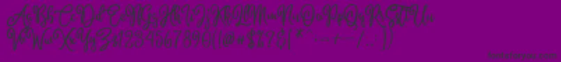 AlyssumDemo Font – Black Fonts on Purple Background