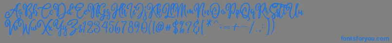 Шрифт AlyssumDemo – синие шрифты на сером фоне