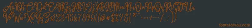 fuente AlyssumDemo – Fuentes Marrones Sobre Fondo Negro