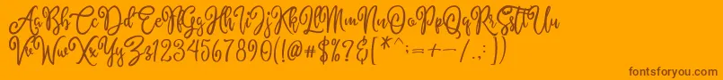 AlyssumDemo Font – Brown Fonts on Orange Background