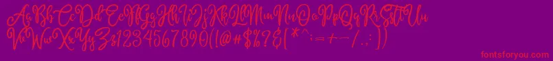 AlyssumDemo Font – Red Fonts on Purple Background