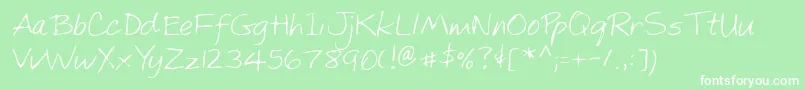 Lehn171 Font – White Fonts on Green Background