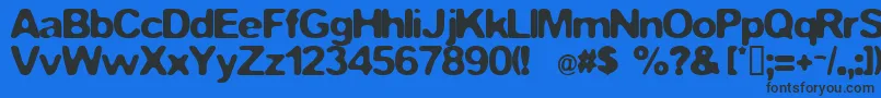 Fstop Font – Black Fonts on Blue Background