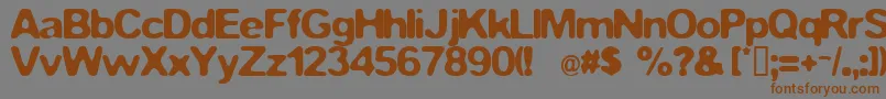 Fstop Font – Brown Fonts on Gray Background