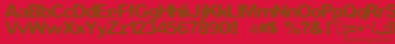 Fstop Font – Brown Fonts on Red Background