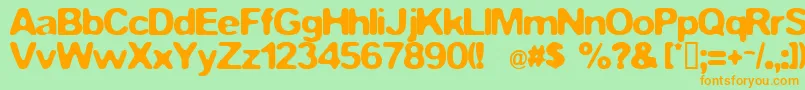 Шрифт Fstop – оранжевые шрифты на зелёном фоне