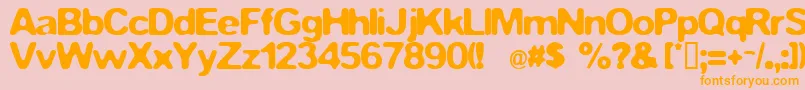 Fstop Font – Orange Fonts on Pink Background