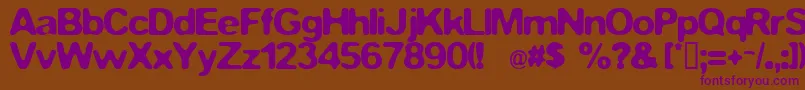 Fstop Font – Purple Fonts on Brown Background