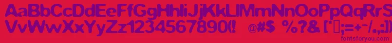 Fstop Font – Purple Fonts on Red Background