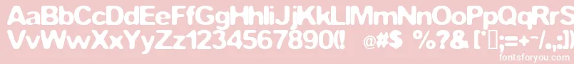 Fstop Font – White Fonts on Pink Background