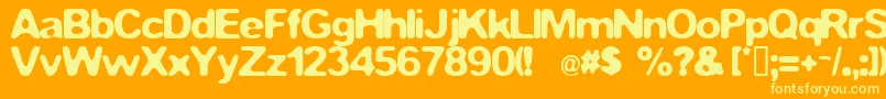 Fstop Font – Yellow Fonts on Orange Background