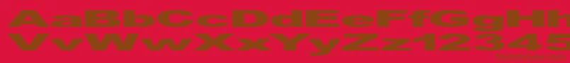 Viennahy Font – Brown Fonts on Red Background