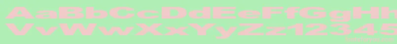フォントViennahy – 緑の背景にピンクのフォント