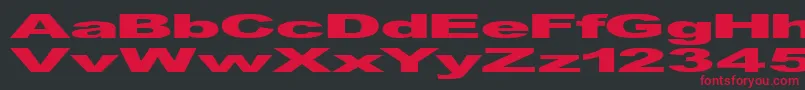 Fonte Viennahy – fontes vermelhas em um fundo preto