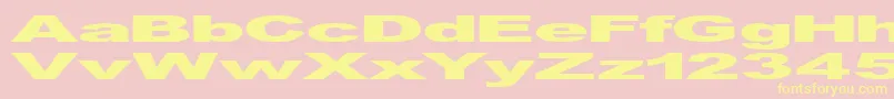 Viennahy Font – Yellow Fonts on Pink Background