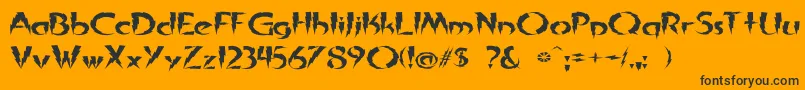 InAFlashExpanded Font – Black Fonts on Orange Background