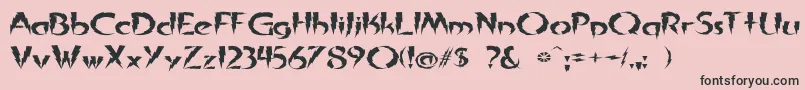 InAFlashExpanded Font – Black Fonts on Pink Background