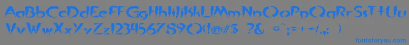 InAFlashExpanded Font – Blue Fonts on Gray Background