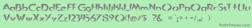 InAFlashExpanded Font – Gray Fonts on Green Background