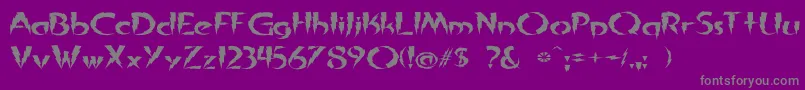 InAFlashExpanded Font – Gray Fonts on Purple Background