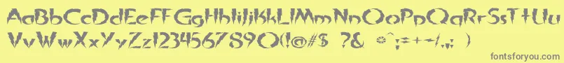 InAFlashExpanded Font – Gray Fonts on Yellow Background