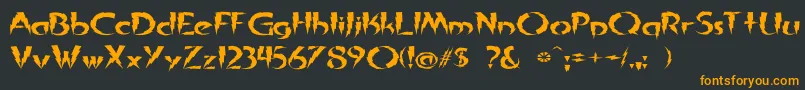 InAFlashExpanded Font – Orange Fonts on Black Background