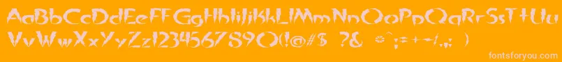 InAFlashExpanded Font – Pink Fonts on Orange Background