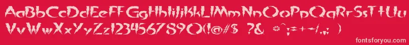 InAFlashExpanded Font – Pink Fonts on Red Background