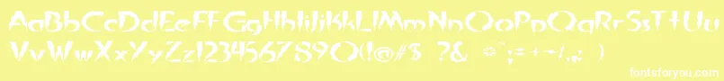 InAFlashExpanded Font – White Fonts on Yellow Background