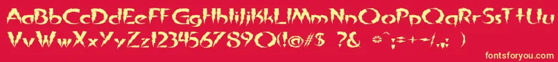 InAFlashExpanded Font – Yellow Fonts on Red Background