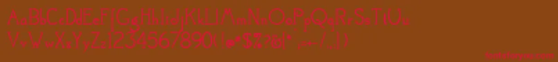Mestral Font – Red Fonts on Brown Background