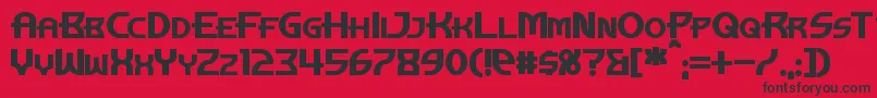 ManhattanTowerBold Font – Black Fonts on Red Background