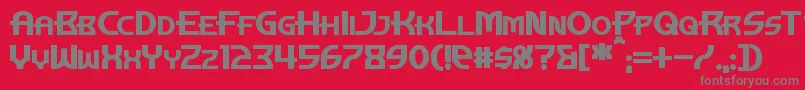 ManhattanTowerBold Font – Gray Fonts on Red Background