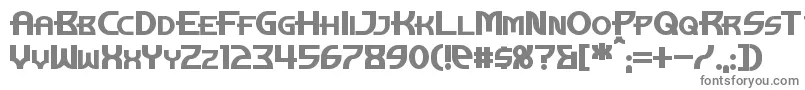 フォントManhattanTowerBold – 白い背景に灰色の文字