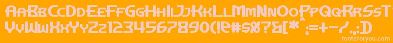 En savoir plus sur la police ManhattanTowerBold Police ManhattanTowerBold – polices roses sur fond orange